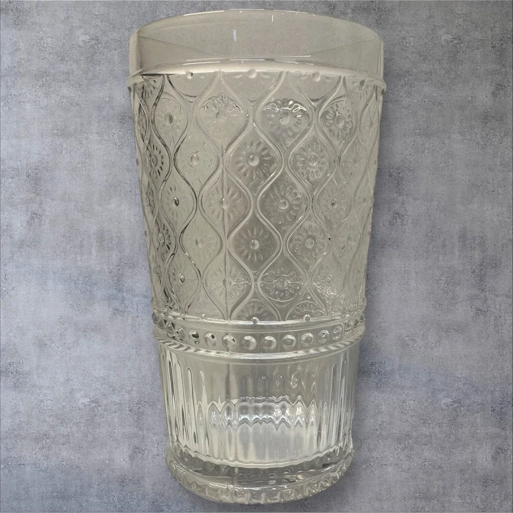 Set‎ of 4 - Godinger Claro Vintage Style Clear Glass Tumblers